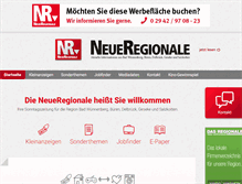 Tablet Screenshot of neueregionale.com